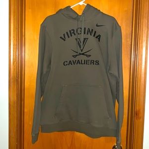 Virginia Cavaliers Nike Stencil Arch Club Fleece Pullover Hoodie - Olive Mens XL